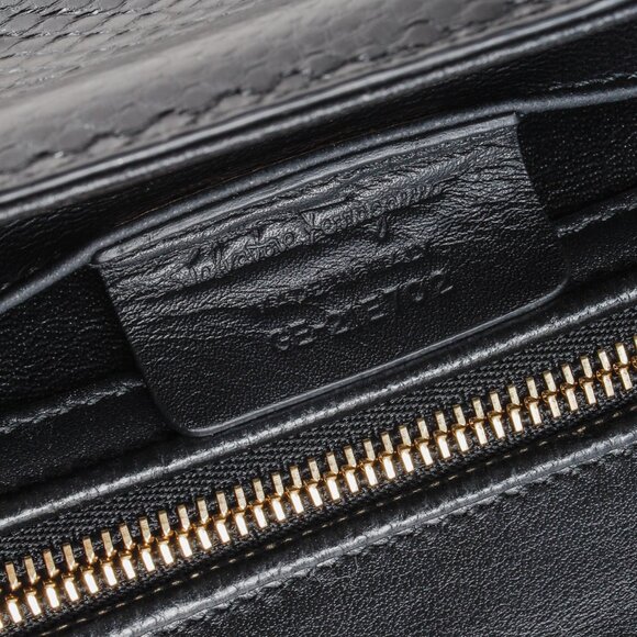 Salvatore Ferragamo Black Evening Bag with Gold Frame - Picture 11 of 11